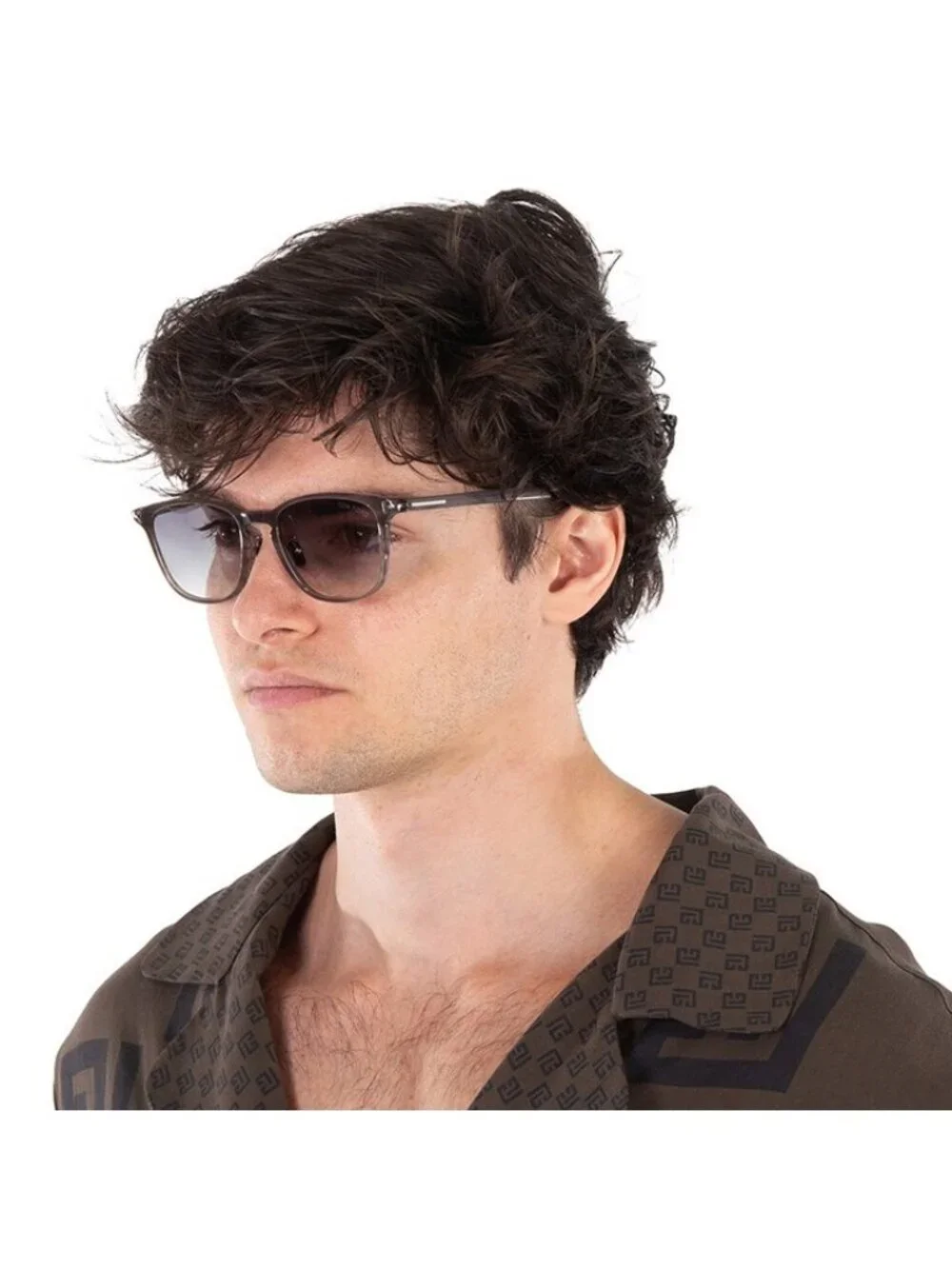 Tom Ford FT1048-D 20B Sunglasses - Khaki Frame, Smoke Gradient Lenses